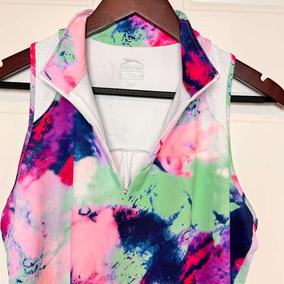 Slazenger Women's Golf Tank Top Quarter Zip Size M - Picture 6 of 9